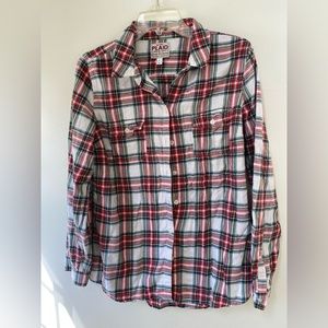 Old Navy Plaid Woman’s Large Long Sleeve Button Up